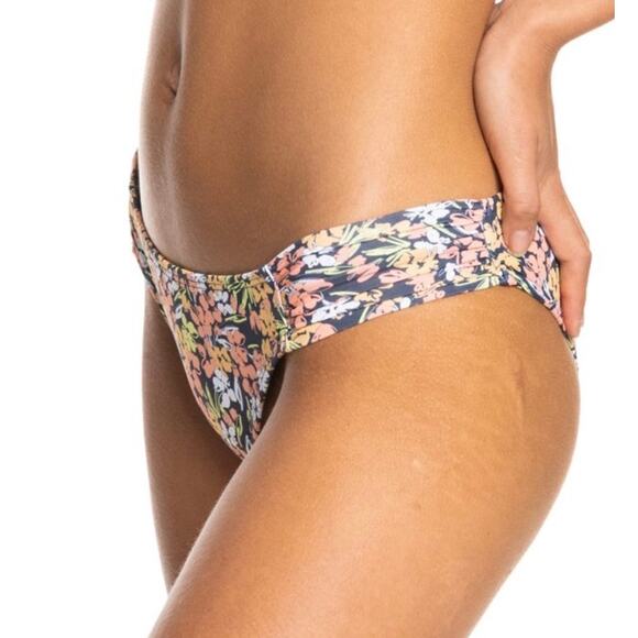 Roxy Beach Classics Mood Indigo Ditsy Love Hipster Bikini Bottom XL NWT - Picture 3 of 4